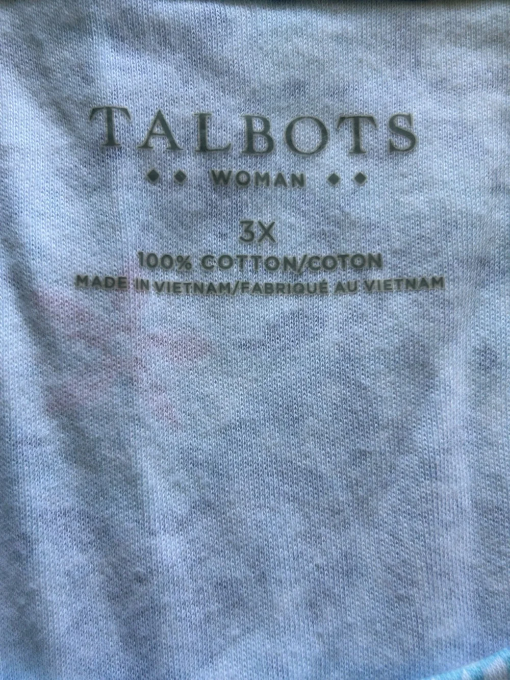 Talbots 100% Cotton T Shirt Dress Drawstring Waist Size 3X Floral Sand Dollar - Picture 11 of 11